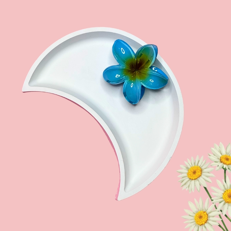 Stylish Glossy Large Floral Hair Claw Clips PACK of 3 Hair Clip - Image 7