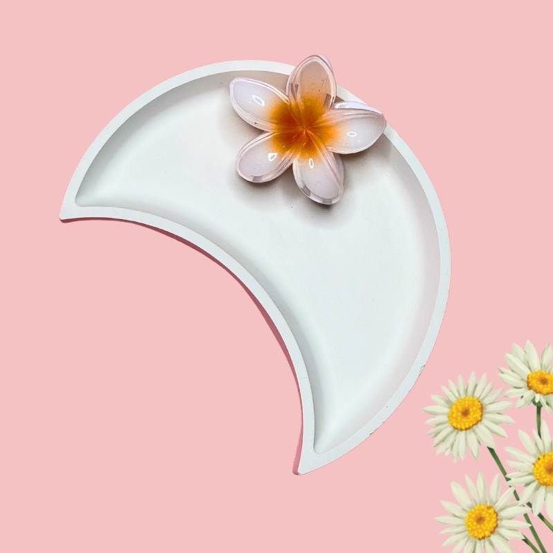 Stylish Glossy Large Floral Hair Claw Clips PACK of 3 Hair Clip - Image 4