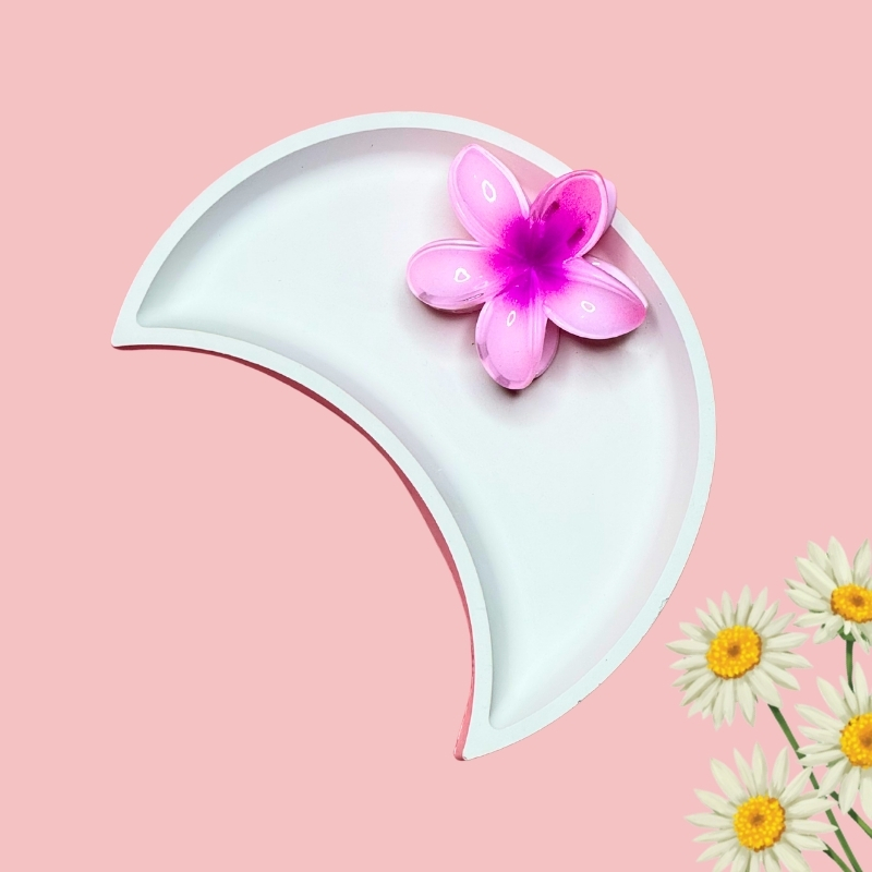 Stylish Glossy Large Floral Hair Claw Clips PACK of 3 Hair Clip - Image 5