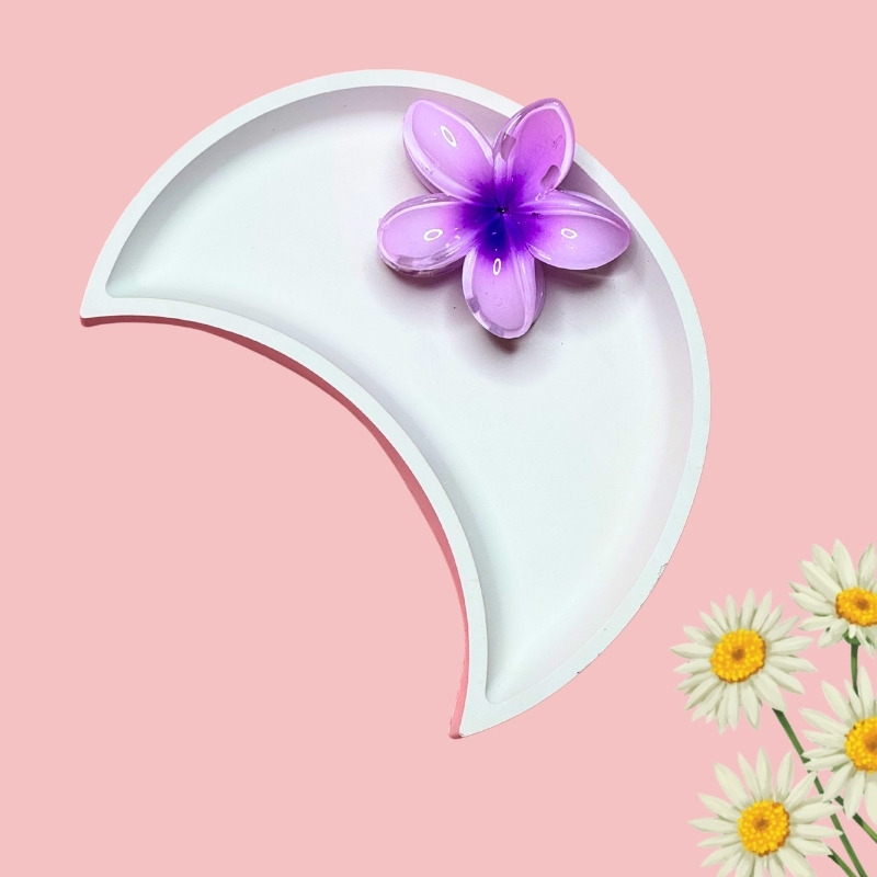 Stylish Glossy Large Floral Hair Claw Clips PACK of 3 Hair Clip - Image 6