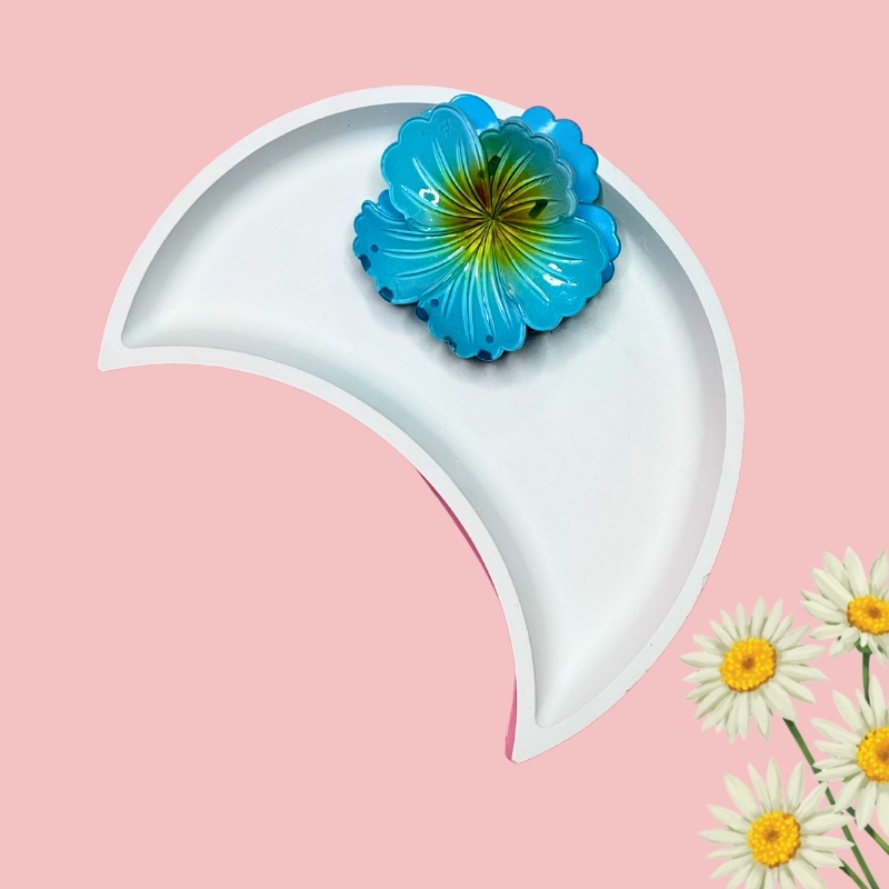 Stylish Hibiscus Floral Hair Claw Clips PACK of 3 Hair Clip - Image 5