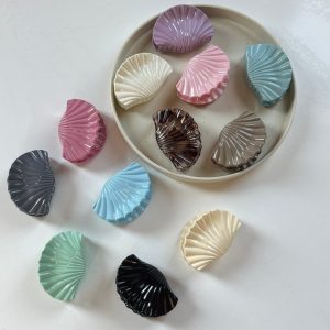 3 Pcs Oyster Shell Shape Hair Claw Clips