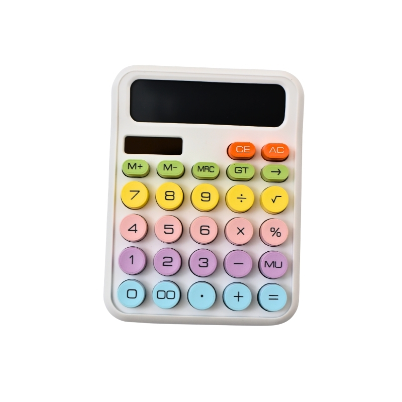 Pastel Typewriter Style Desktop Calculator with Round Keys (Per Piece) - Image 2