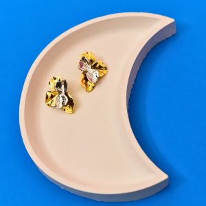 Two-Tone Orchid Blossom Earrings