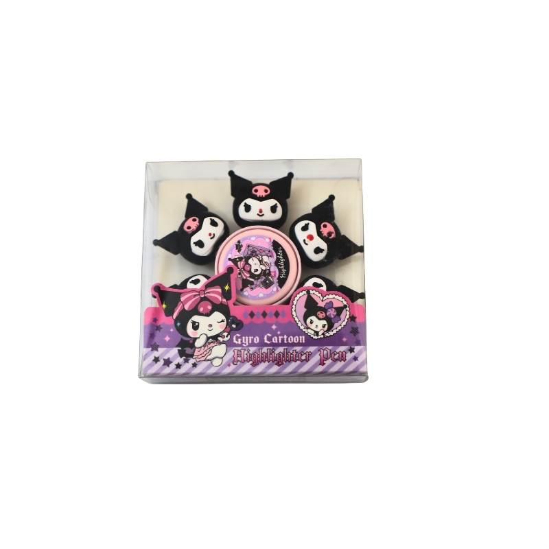 Kawaii Kuromi 6-in-1 Mini Highlighter Wheel Set