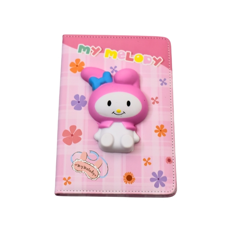 Kawaii 3D Squishy Cover Notebooks - Stitch, My Melody & Kuromi - Image 4