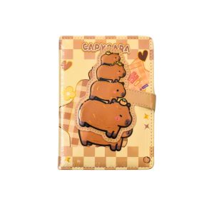 Kawaii Capybara Magnetic Closure PU Leather Diary & Notebook
