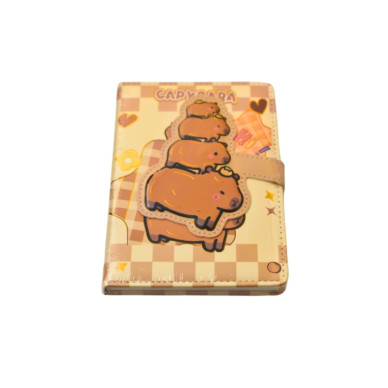 Kawaii Capybara Magnetic Closure PU Leather Diary & Notebook - Image 2