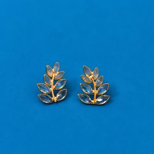 Luminous Crystal Fern Branch Earrings