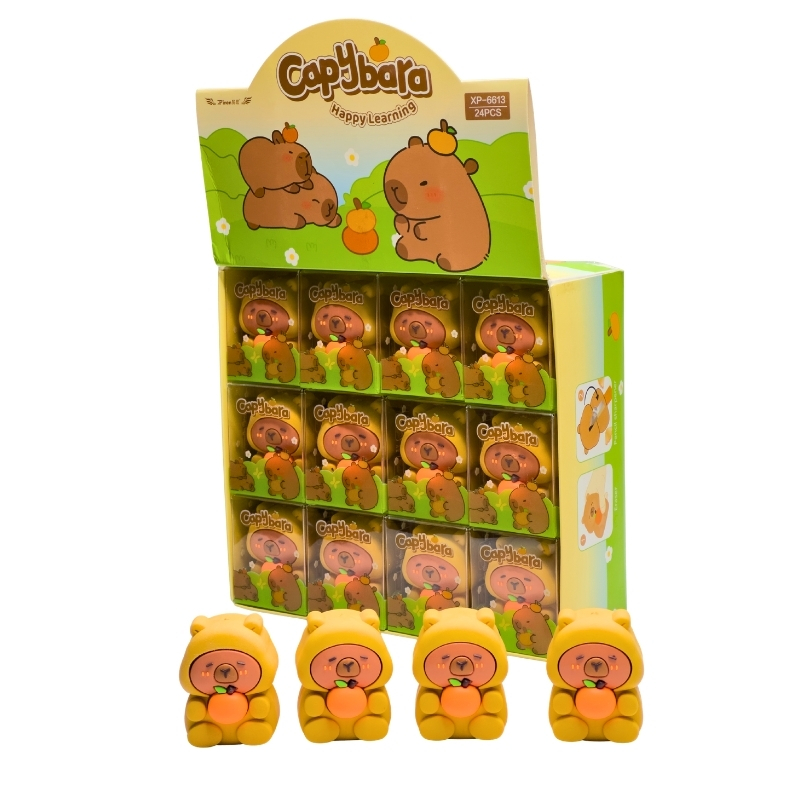 2-in-1 Kawaii Capybara Eraser & Pencil Sharpener Combo (Per Piece) - Image 2