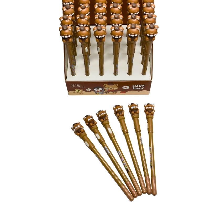 Kawaii "Luck Bear" 0.5mm Decompression Rotary Pens - Image 3