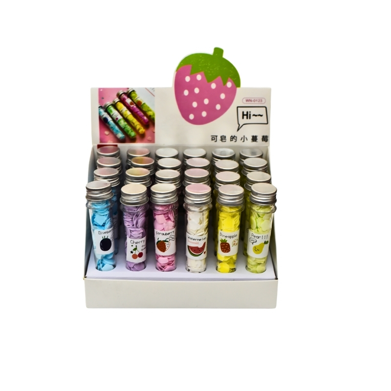 Fruit Mini Paper Soap Flakes in Travel Bottle (Per Piece) - Image 2