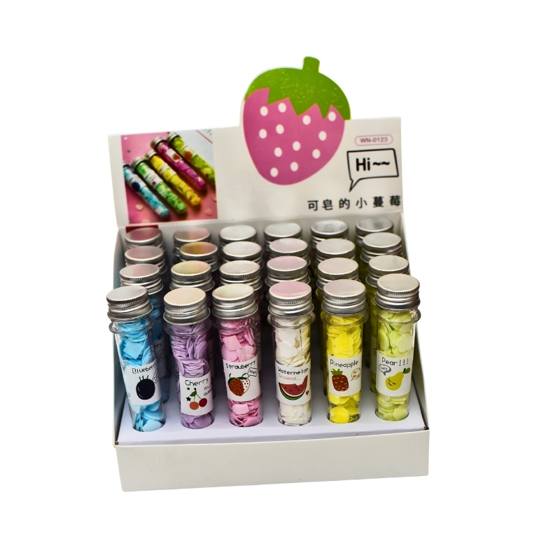 Fruit Mini Paper Soap Flakes in Travel Bottle (Per Piece) - Image 3