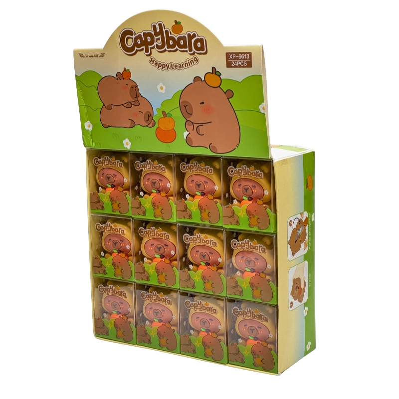 2-in-1 Kawaii Capybara Eraser & Pencil Sharpener Combo (Per Piece) - Image 3