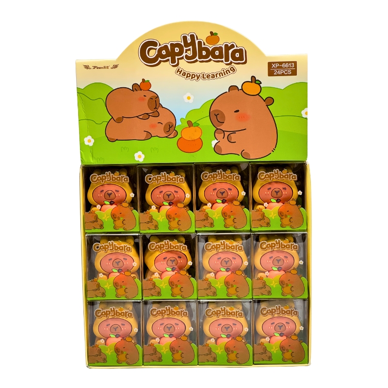 2-in-1 Kawaii Capybara Eraser & Pencil Sharpener Combo (Per Piece)